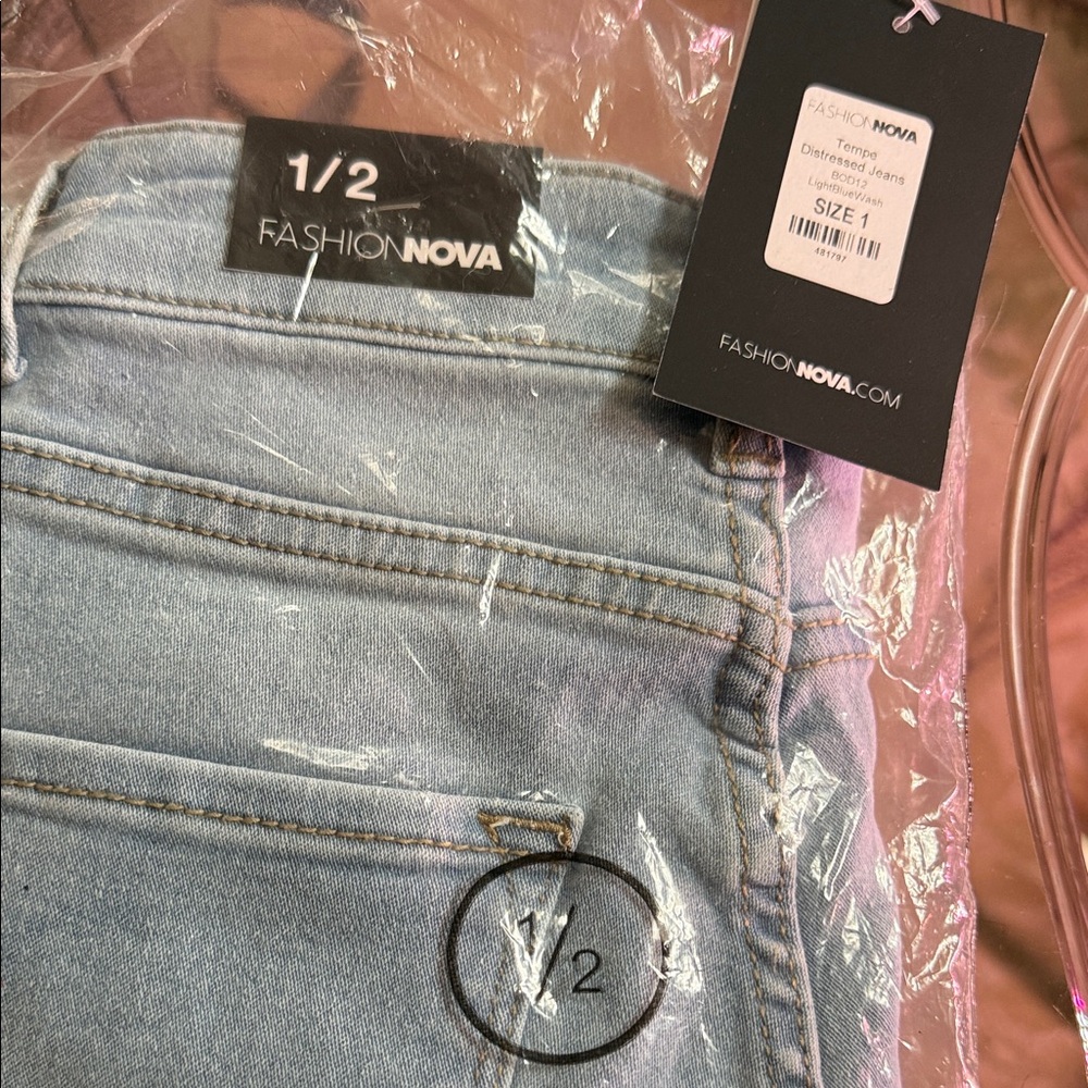 Fashion Nova Sky Blue Skinny Jeans